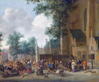 The River-Fish Market in The Hague by Jan Havickszoon Steen